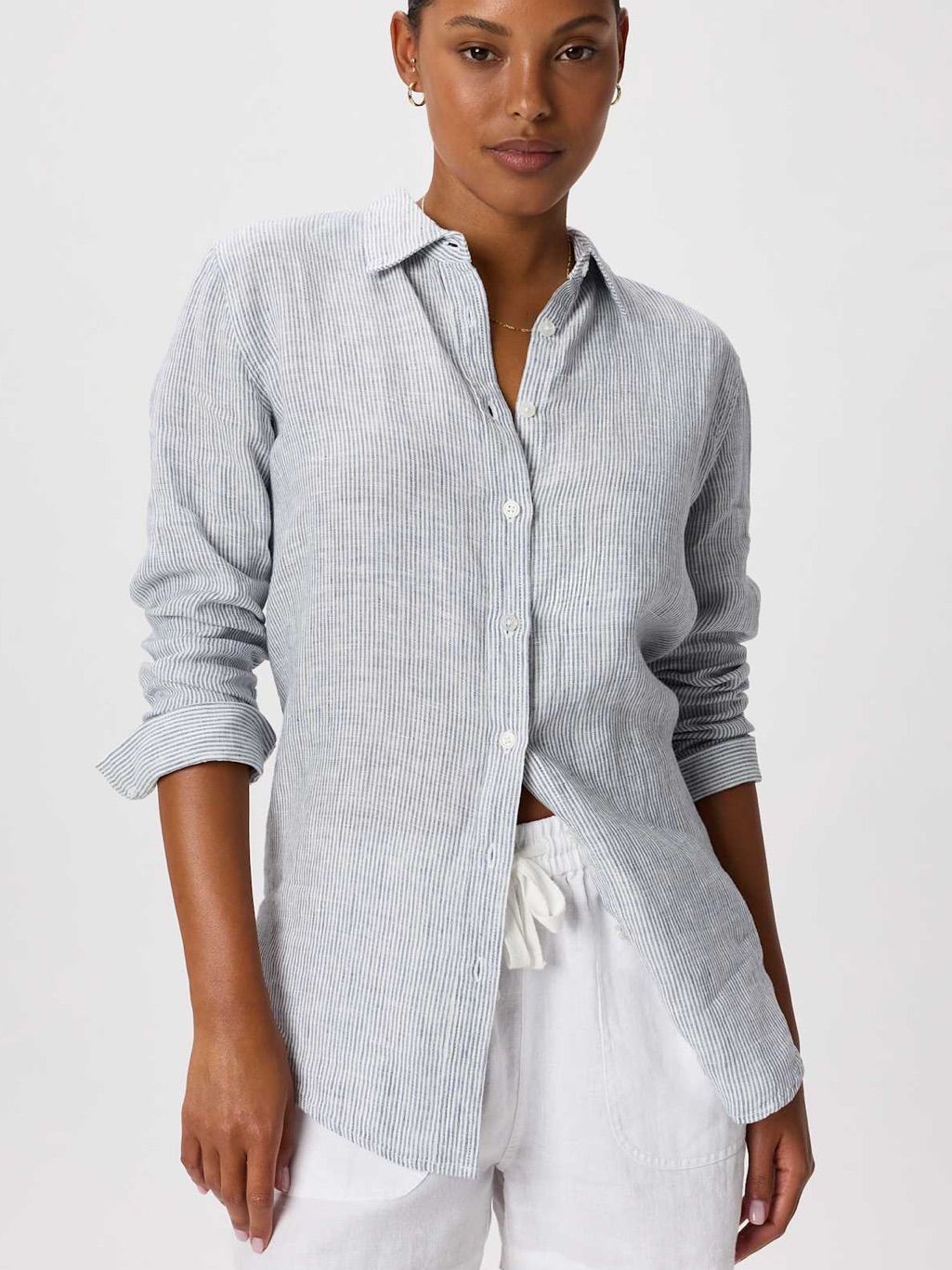 Quince Light Blue Stripe Button-Down Shirt